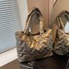 Bolso de mano informal de gran capacidad para mujer, nuevo estilo coreano, color sólido, sencillo, de un solo hombro, para uso diario.