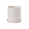 Vaso de flores cilíndrico alto Embrião de argila queima simples respirável Porcelana absorvente de água Verde Plantas Flores nórdicas simples DIY pintadas à mão
