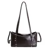 Bolso tipo Baguette Retro Versátil Casual Portátil para Mujer Otoño 2025 Nuevo Bolso de Hombro Único Cruzado de Moda