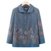 Abrigo nuevo de primavera y otoño para personas de mediana edad y mayores de 60 años y 70 años, top de solapa para madre, ropa casual para abuela, ropa de otoño para personas mayores