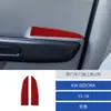 Adecuado para 13-16 Kia Sedona fibra de carbono portavasos trasero marco interior decoración pegatina decoración interior modificación ensamblaje
