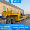 Venta Directa de Procesamiento de Fábrica Suministro Elevación Alta y Baja Cuello de Cisne Maquinaria de Ingeniería Transporte Plataforma Baja Semirremolque Remolque