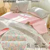 Colcha Acolchada de Algodón Puro Fresca y Sencilla Pieza Única Cama de 1.8m Cubierta de Sábana Gruesa 100% Algodón Juego de Tres Piezas Antideslizante Universal para Todas las Estaciones