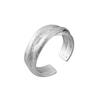 S925 Sterling Silver Multi-camada Cross Wire-drawing Ring Nicho Design Feminino Personalizado Moda Anel Aberto Anel de Dedo de Alta Qualidade Sense