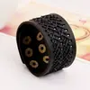 Pulsera Tejida Hueca Versátil Unisex Estilo Punk Personalizada y Creativa Pulsera de Cuero de Venta Caliente Transfronteriza