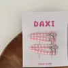 Laço Fita Rosa Doce Combinação de Grampo de Cabelo e Tiara Infantil Grampo de Cabelo de Bebê Presilha Lateral Elástico