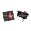 Enchufe de Alimentación de Audio con Interruptor Rojo Cuadrado Ln-03 con Luz, Enchufe Dos en Uno de Pines 5.5*2.5mm DC