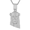 Colgante de retrato de circonita en forma de T con diamantes completos de hip-hop transfronterizo europeo y americano, collar de joyería personalizado de alta gama para hombre