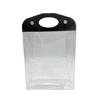 Bolsa de Empaque Transparente de PVC Portátil, Bolsa de Almacenamiento de Champú y Acondicionador de PVC con Broche de Presión, Bolsa de Regalo Promocional de Plástico de PVC