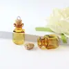 Frasco de Vidrio Color Champán con Borde de Encaje y Tapón de Corcho, Botella de los Deseos, Botella para Cabello, Collar DIY, Accesorios para Llavero