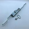 MS821 bege cilindro de fechadura triangular haste de conexão trava, fechadura para porta de armário elétrico, fechadura para porta de caixa de distribuição, fechadura para armário de chassi