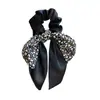 Diadema de Lazo Primavera y Verano Doble Capa Lazo Floral Estilo Coreano Diadema de Alta Gama Goma para Cola de Caballo Cinta Accesorios para el Cabello para Mujeres