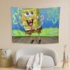 Pano Pendurado de Fundo Bob Esponja Calça Quadrada Patrick Estrela Lula Molusco Decoração de Quarto Cabeceira Cobertura Transformação Pano Pendurado Tapeçaria