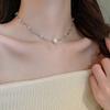 Moda de Corea del Sur pin de amor borla collar de perlas cadena de clavícula estilo frío cadena para suéter collar de alta calidad