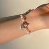 Joyería Transfronteriza Europea y Americana Ins Moderna Colgante de Mariposa Super Hada Pulsera de Perlas Elegante para Mujer Todo Fósforo Retro Moderna Joyería