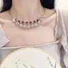 Nuevo Collar Estilo Chino Retro con Borla de Campana y Candado de Paz Estilo Étnico Choker de Imitación Plata Cadena para Clavícula Cadena de Cuello de Nicho para Mujeres