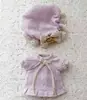 Roupas para boneca OB11, camisola de tricô com chapéu para boneca BJD de 12 polegadas, pijamas de boneca para trocar de roupa antes de dormir, roupas para boneca GCS