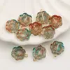Cuentas Dispersas de Hielo Transparente Estilo Antiguo, Cuentas de Vidrio con Flor en Degradado, Materiales para Cuentas de Pulseras DIY, Accesorios Hechos a Mano para Pendientes