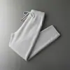 Pantalones Casuales de Lana Cálidos de Punto Versátiles de Nuevo Estilo para Hombre con Capa de Aire Engrosada de Cachemir, Disponibles para Dropshipping