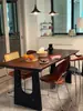 Mesa de jantar em madeira maciça, escrivaninha longa de nogueira para sala de estar, bancada de trabalho, mesa grande para jantar e escrita, mesa de conferência integrada, mesa de escritório