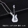 Colar de Aço Inoxidável para Guitarra de Cor Simples Hip Hop Rock Jazz Design de Pingente Nicho Acessórios de Pingente para Festival de Música