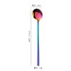 304 aço inoxidável colher redonda pequena colher de mistura de café criativa sobremesa doméstica pequena colher barra de mistura colher longa colher