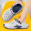 Zuecos de Verano para Hombre con Sensación Suave y Acojinada, Sandalias Cerradas Antideslizantes para Exteriores, Zapatos Deportivos de Playa para Hombre con Suela Gruesa