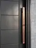 Nuevo Tirador de Puerta de Madera Maciza con Puerta de Cristal Estilo Chino Tirador Doble de Aluminio de Precisión Tirador para Habitación Privada de Hotel Tirador Grabado de Bronce Antiguo