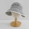 Sombrero de Sol a Cuadros Estilo Coreano para Niños, Estilo Delgado de Verano, Ala Ancha, Sombrero de Copa Abierta para Niñas, Sombrero de Sol Transpirable con Protección Solar