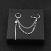 Pendientes de borlas de una pieza unisex con personalidad sencilla y estilo Hong Kong, estilo de celebridades de Internet europeas y americanas