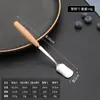Juego de Cubiertos de Acero Inoxidable Estilo Japonés con Mangos de Madera, Incluye Cuchillo, Tenedor, Cuchara, Tenedor de Fruta, Palillos de Madera de Haya, Cuchara para Sopa, Cuchillo de Acero Inoxidable, Cuchara de Postre