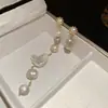 Pendientes de Botón con Flor de Racimo Barroca Bordado Pesado Estilo de Corte Perla Pendientes Retro Franceses Adornos para Orejas de Lujo Ligero Sensación de Alta Gama para Mujer