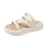 Sandalias de Doble Uso para Mujer en Verano 2023 con Suelas Gruesas y Chanclas de Media Tira para Playa con Faldas, Suelas Cómodas y Versátiles