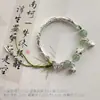 Novo Design de Nicho, Nova Pulseira Meia-Pulseira Antiga Estilo Chinês, Pulseira de Contas Verdes, Borboleta de Alto Padrão com Temperamento de Jade Atacado