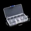Caja de Plástico PP Transparente Altamente Fija de 10, 15, 24 Compartimentos para Clasificar Piezas, Componentes de Joyería y Caja de Aparejos de Pesca