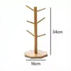 Suporte de secagem e armazenamento para copos de água de bambu, suporte para armazenamento de canecas, rack de entrada para chaves e joias, prateleira de armazenamento, atacado transfronteiriço