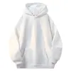Moletom com capuz cinza masculino, corte solto estilo básico americano, tamanho r, estilo casual, peso pesado