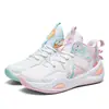 Zapatillas de baloncesto de pato mandarín transfronterizas para hombre, nuevas zapatillas de cuero para niños grandes, adolescentes, estudiantes, pareja, zapatillas de baloncesto prácticas para competición