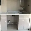 Gabinete Integrado de Aluminio de Panal Espesor Personalizado 18mm Lavadero Balcón Lavandería con Esquinas Cortadas No Estándar