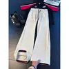 Pantalones Deportivos de Retazos de Bloques de Color Americanos para Hombre Estilo Nuevo de Gama Alta Sueltos de Pierna Recta Modernos Versátiles Casuales Largos
