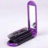 Peine de plástico portátil para el cabello, nuevo estilo, con espejo de maquillaje y bolsa de aire.