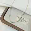 Collar Minimalista de Flores Pequeñas Estilo Coreano, Fresco y Compacto, Moderno y de Aspecto Elegante, Versátil y Delicado, Cadena para Clavícula para Mujer