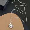 Collar transfronterizo AliExpress oro blanco diamante estrella luna alta gama moda temperamento viajero viento frío cadena de clavícula