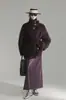 Abrigo de Mohair con Cuello Alto de Terciopelo de Nube Cálido Estilo Retro para Mujer, Abrigo de Lana Holgado, Nuevo Estilo Otoño e Invierno