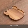 Louça Personalizada Criativa em Formato de Animal de Estimação, Prato de Frutas de Madeira, Prato Criativo para Lanches de Frutas e Pão, Prato de Madeira Maciça para Chá, Lanches e Nozes