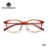 Gafas Geniales de Madera, Monturas de Gafas Transparentes Degradadas de Dos Tonos, Diseño Que Realza la Sofisticación, Monturas de Gafas Degradadas