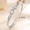 Pulsera Abierta para Mujer de Estilo Ins Nuevo de Moda de Venta Caliente Transfronteriza Exquisita Irregular Micro-Incustrada con Circonita Directo del Fabricante