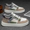 Zapatos de Hombre de Otoño Nuevos Zapatos Blancos Transpirables Estudiante Hombre Nicho Cuero Casual Deportivos Zapatillas Zapatos de Papá de Moda