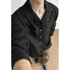 Camisa chaqueta casual de lino vintage para hombre talla grande, estilo old money, moderna, camisa holgada de manga larga estilo americano para hombre
