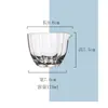 Taza de té y utensilios de té para preparar té, vidrio transparente doméstico de alto borosilicato con forma de pétalo, taza de servicio engrosada, mar de té de estilo japonés, resistente a altas temperaturas